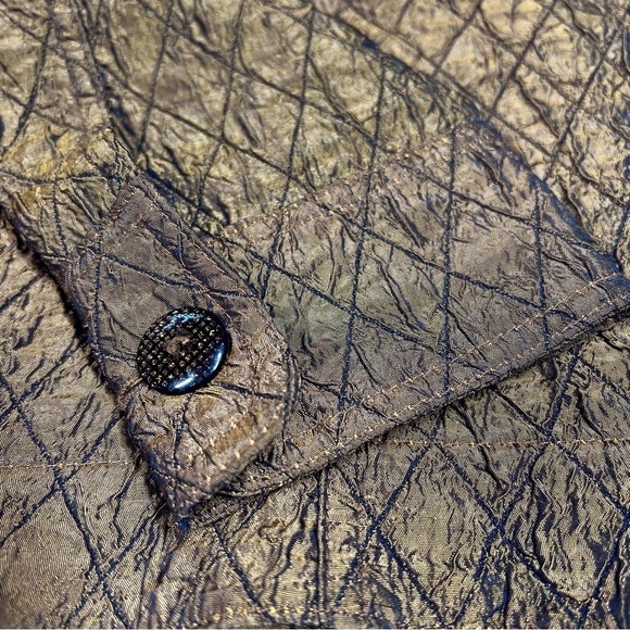 COLDWATER CREEK Copper Brown Diamond Quilted Button Front Jacket Size L - Picture 12 of 16